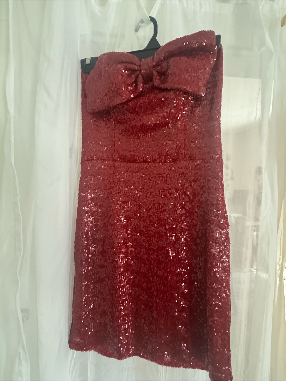 B Darlin Red Party Dress with Bow Detail